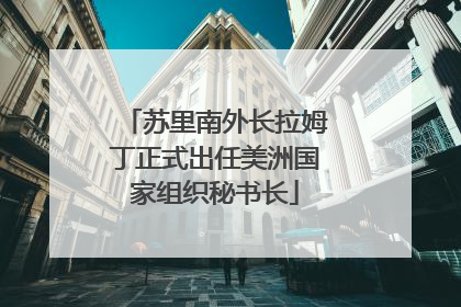 苏里南外长拉姆丁正式出任美洲国家组织秘书长