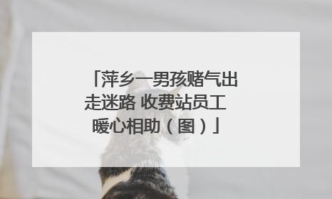 萍乡一男孩赌气出走迷路 收费站员工暖心相助（图）
