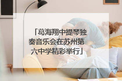 葛海翔中提琴独奏音乐会在苏州第六中学精彩举行