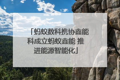 蚂蚁数科携协鑫能科成立蚂蚁鑫能 推进能源智能化