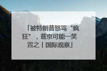 被特朗普怒骂“疯狂”，普京可能一笑置之丨国际观察