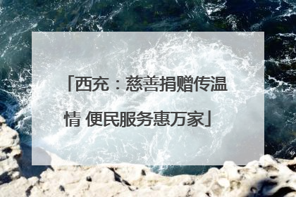 西充：慈善捐赠传温情 便民服务惠万家