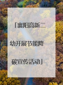 襄阳高新二幼开展节能降碳宣传活动