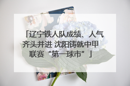 辽宁铁人队成绩、人气齐头并进 沈阳铸就中甲联赛“第一球市”