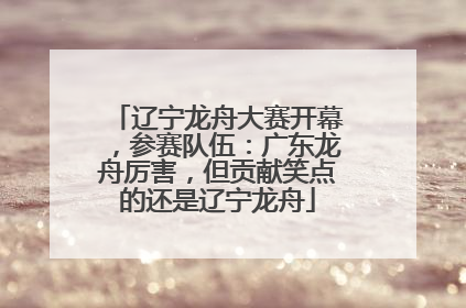 辽宁龙舟大赛开幕，参赛队伍：广东龙舟厉害，但贡献笑点的还是辽宁龙舟