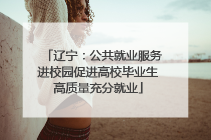 辽宁：公共就业服务进校园促进高校毕业生高质量充分就业