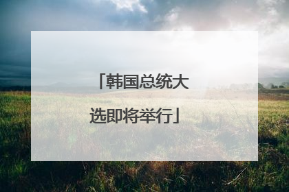 韩国总统大选即将举行