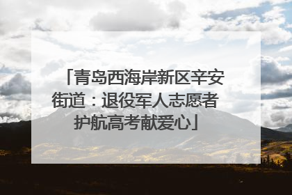 青岛西海岸新区辛安街道：退役军人志愿者护航高考献爱心