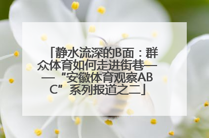静水流深的B面：群众体育如何走进街巷——“安徽体育观察ABC”系列报道之二