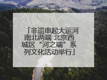 非遗串起大运河南北两端 北京西城区“河之端”系列文化活动举行