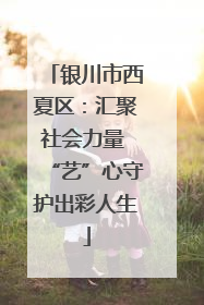 银川市西夏区：汇聚社会力量 “艺”心守护出彩人生