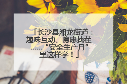长沙县湘龙街道：趣味互动、隐患找茬……“安全生产月”里这样学！