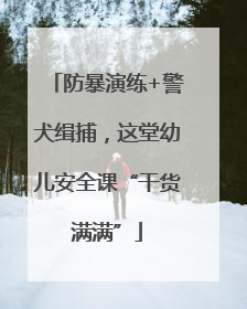 防暴演练+警犬缉捕，这堂幼儿安全课“干货满满”