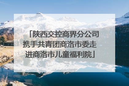 陕西交控商界分公司携手共青团商洛市委走进商洛市儿童福利院