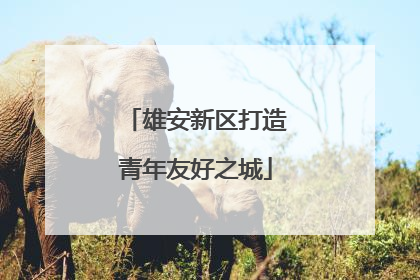 雄安新区打造青年友好之城