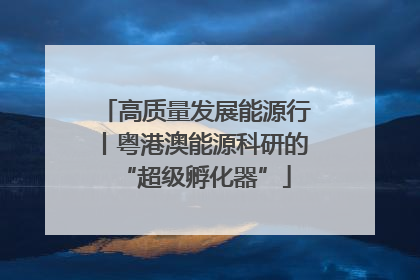 高质量发展能源行丨粤港澳能源科研的“超级孵化器”