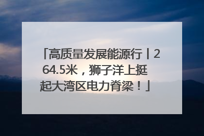 高质量发展能源行丨264.5米，狮子洋上挺起大湾区电力脊梁！