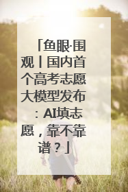 鱼眼·围观丨国内首个高考志愿大模型发布：AI填志愿，靠不靠谱？