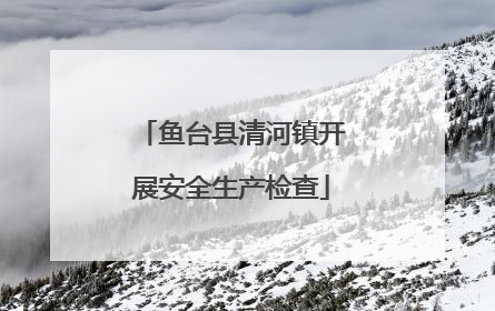 鱼台县清河镇开展安全生产检查