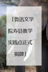 鲁迅文学院寿县教学实践点正式揭牌