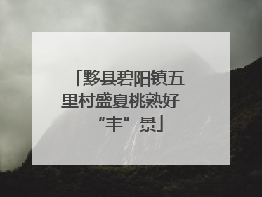 黟县碧阳镇五里村盛夏桃熟好“丰”景