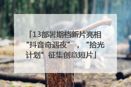 13部暑期档新片亮相“抖音奇遇夜”，“拾光计划”征集创意短片