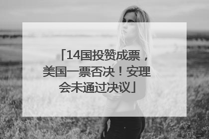 14国投赞成票，美国一票否决！安理会未通过决议