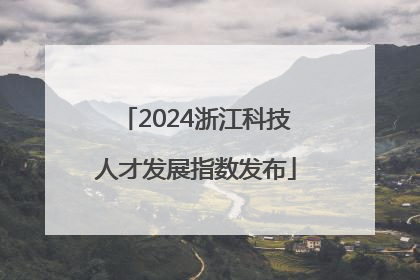 2024浙江科技人才发展指数发布