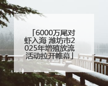 6000万尾对虾入海 潍坊市2025年增殖放流活动拉开帷幕