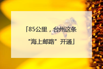 85公里，台州这条“海上邮路”开通