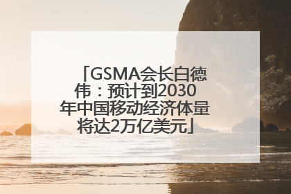 GSMA会长白德伟：预计到2030年中国移动经济体量将达2万亿美元