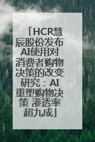 HCR慧辰股份发布AI使用对消费者购物决策的改变研究：AI重塑购物决策 渗透率超九成